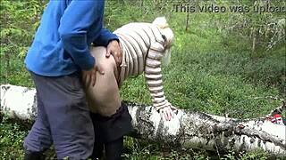 CUNNING FORESTER 3: Curvy Milf's HUGE ASS FUCKED DOGGY In Forest