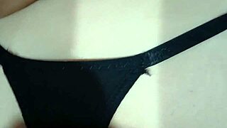 girl straps on for guy pegging action