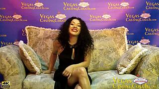 dasha love's first bdsm casting... blindfolded milf gagged vibing to orgasm pov