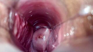 Watch her pussy explode in close-up vaginal orgasm