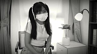 this cute asian babe in classic flick gets licked deep during steamy interview