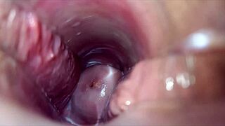 Watch her pussy explode in close-up vaginal orgasm