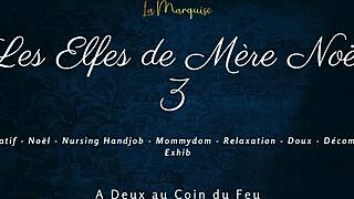 french nursing handjob from sexy elves in mere noel 3 keeps it casual and teasing