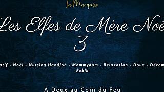 french nursing handjob from sexy elves in mere noel 3 keeps it casual and teasing