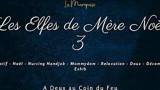 french nursing handjob from sexy elves in mere noel 3 keeps it casual and teasing