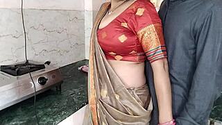 Village Beauty Bhabhi Fucked by Devar in Kitchen Tight Pussy Creampie