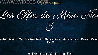 french nursing handjob from sexy elves in mere noel 3 keeps it casual and teasing