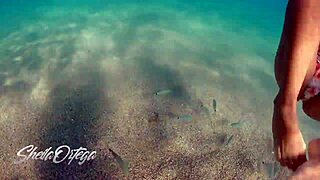 sheila ortega snorkels poolside with snorkel fun