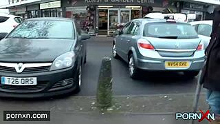 Pornxn Horny Skinny Leyla Flashes Shaved Pussy In Public