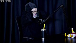 Oruan Kisses Famous Guy, Starts Wild Nude Fuck Fest with Two Bi Men on Sheer Red Lingerie