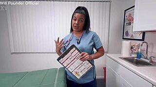 in the hospital, curvy latina nurse maya farrell milks massive cum from patient