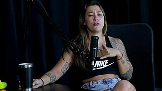 Oruan Kisses Famous Guy, Starts Wild Nude Fuck Fest with Two Bi Men on Sheer Red Lingerie