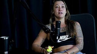 Oruan Kisses Famous Guy, Starts Wild Nude Fuck Fest with Two Bi Men on Sheer Red Lingerie