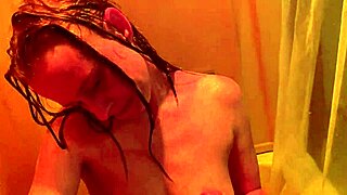 imagine gagging on stranger's cock deepthroat with piss golden shower and titty fuck in shower