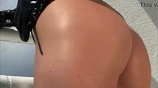 nicole sheridan slips into leather for intense anal pounding