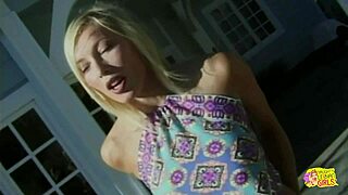 Athletic Blonde Plugs Girl's Pussy Teases Asshole Strapon Doggystyle