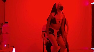 I'm trembling with excitement as scruffy man invites me to exclusive erotic lingerie catwalk dance