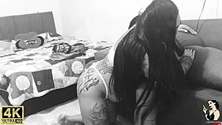 tattooed redhead paty angel blows fan to instant cumshot trailer explosion
