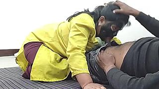 omg indian wife in bedroom bent over for full creampie cumshot after mask 😍 doggystyle fun!