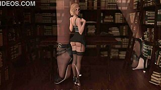 Blonde Bookworm Emma's Library Creampie Blowjob Big Tits Ecstasy