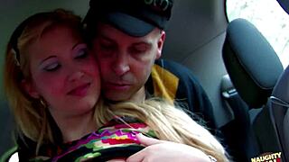 horny blonde deepthroats fat cock in car then rides it cowgirl before outdoor assfucking 🍆🚗🍑🔥