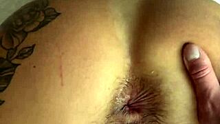 Hot bikini babe shows off anal fisting in closeup interview POV