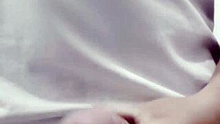 Pretty Filipina Girlfriend Gives Handjob and Facial Cumshot in Sensual Bedroom Sex