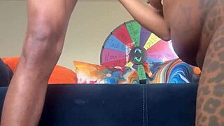 She bends over ebony ass for sloppy bbc creampie doggystyle