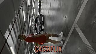 Hot bunny girl stuffs entire carrot deep in her big ass pussy full flick