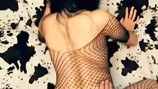 One casual night, my buddy's sister slips into lingerie and stockings, her wet pussy begging for homemade POV pounding