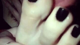 i luv worshipin my own black polish nails on feet... mmm so sexy lesbo style