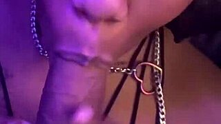 pretty ebony moans licking balls before monster cock facial cumshot