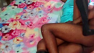 Fucking curvy ebony girlfriend doggystyle bent over while she phones her man dripping wet