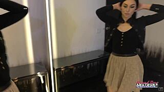 Skinny Brunette Ashley Wolf Grinds Pussy On Dildo Till She Explodes!!