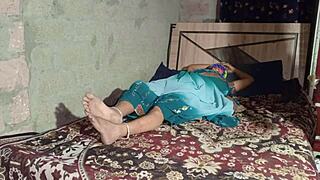 Village bhabhi sneaks sex with husband but who's really watching from the shadows?