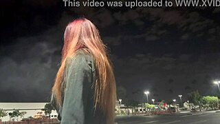 italian milf artemisia love smokes hot in los angeles public outdoor with long hair fetish tease