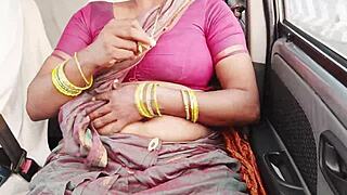 Big boobs maid gets ripped clothes car sex with dirty telugu talk