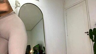 Sexy girl strips changes masturbates yoga with hairy armpits in long wet delight