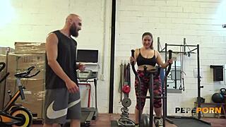 hey busty gigi lust a quick workout then coach fucks you doggy deepthroat rough
