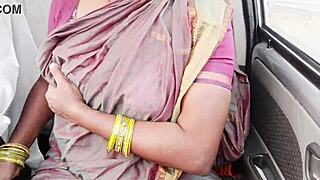 Big boobs maid gets ripped clothes car sex with dirty telugu talk