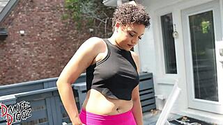 bet you can't handle watching bubble booty latina krystal's big ass get drilled by bbc post morning stretch