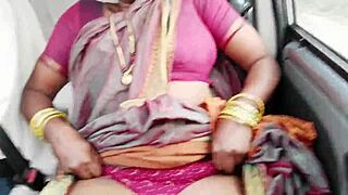 Big boobs maid gets ripped clothes car sex with dirty telugu talk