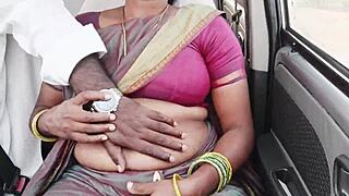 Big boobs maid gets ripped clothes car sex with dirty telugu talk