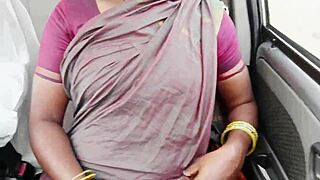 Big boobs maid gets ripped clothes car sex with dirty telugu talk