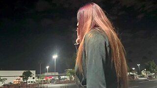 italian milf artemisia love smokes hot in los angeles public outdoor with long hair fetish tease