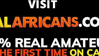 Black Nigerian Lady Devours Huge Ebony Cock Close Up!