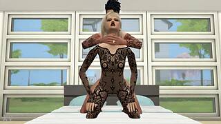 sims 4 girl gets bent over fucked rough doggystyle by gamer boyfriend in lingerie