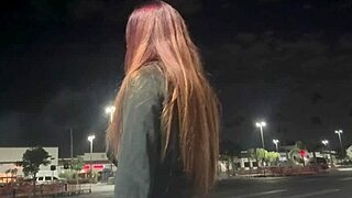 italian milf artemisia love smokes hot in los angeles public outdoor with long hair fetish tease