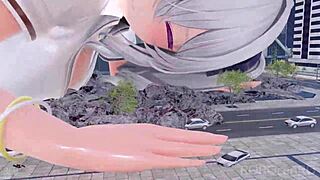 whoa giantess with huge tits humping buildings 😱🍑💥 her ass shakes everything!!