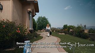he breeds his petite pregnant redhead teen student with squirting skinny small tits again